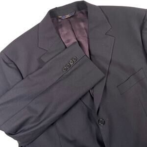 Brooks Brothers 346 Men’s 46R Navy Wool Blazer Stretch Sport Coat Classic Preppy